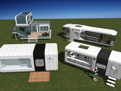  太空舱建筑su模型 