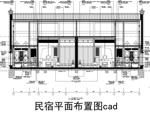 酒店民宿施工图cadcad施工图