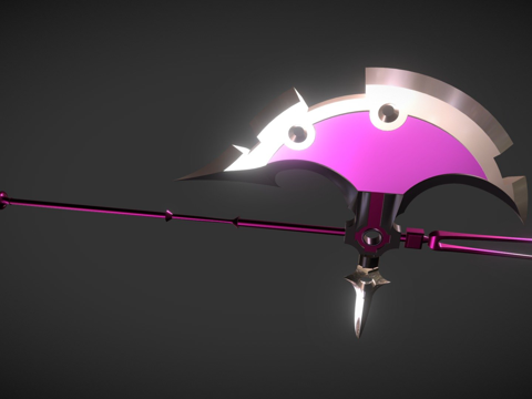  罗丽墨丘利的戟制作中3d模型 