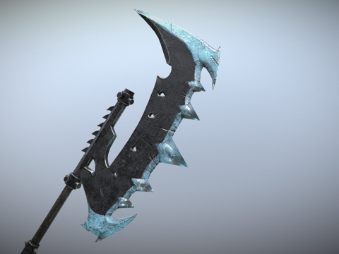  幻想战戟3d模型 