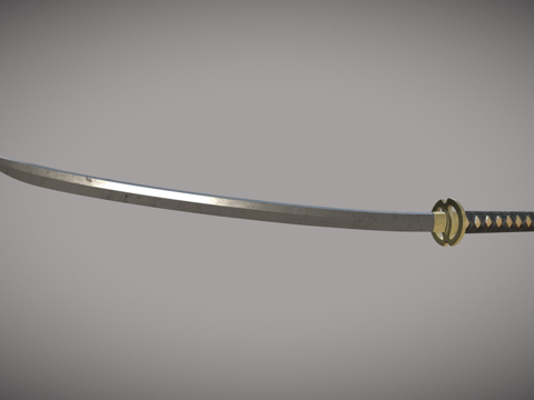  武士刀3d模型 