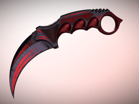  血爪刀3d模型 