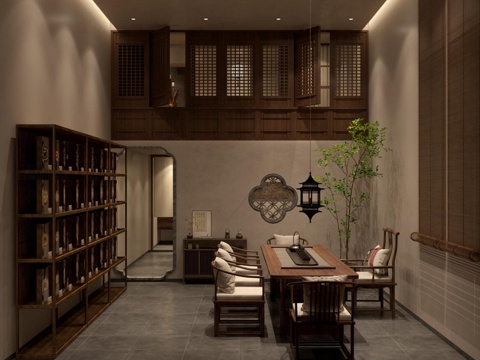  宋式茶馆3d模型 