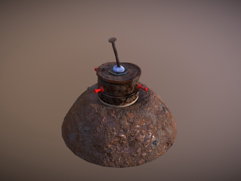  豆罐地雷原位3d模型 