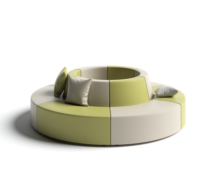  圆形沙发 异形沙发3d模型 