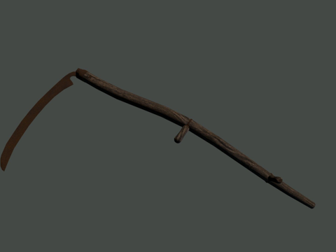  古董镰刀3d模型 