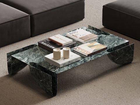  现代意式茶几 大理石茶几3d模型 