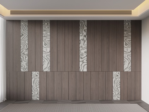  现代意式背景墙 床头背景墙3d模型 