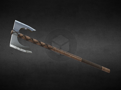  河心斧3d模型 