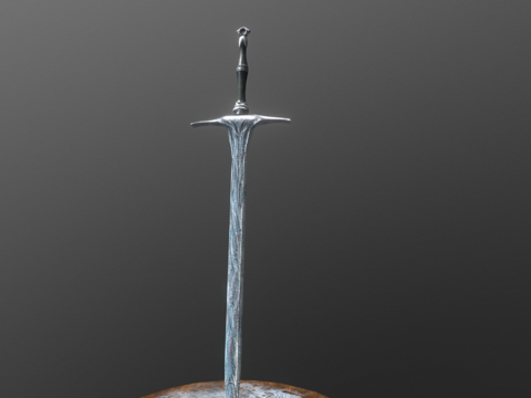  伊鲁席尔直剑3d模型 