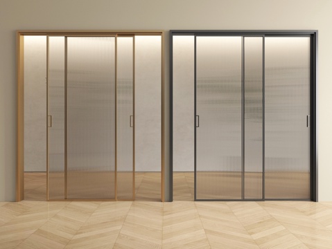  现代推拉门 阳台推拉门 厨房推拉门 玻璃推拉门3d模型 