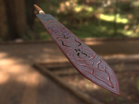  古老长矛3d模型 