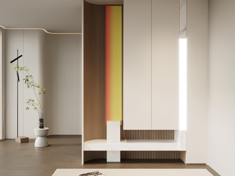  现代鞋柜 玄关鞋柜3d模型 