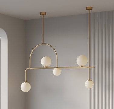  现代金属吊灯3d模型 