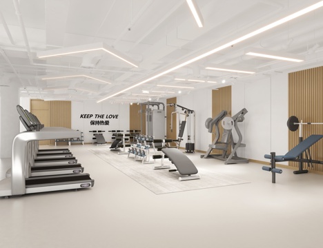  健身房3d模型 