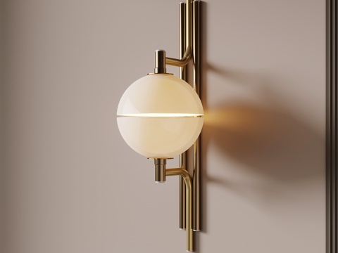  现代壁灯su模型 