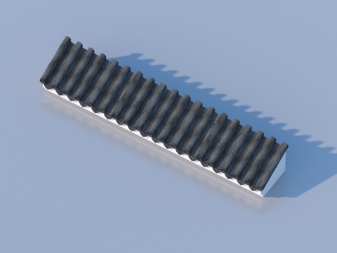  屋檐 挑檐 瓦片 建筑 构件3d模型 
