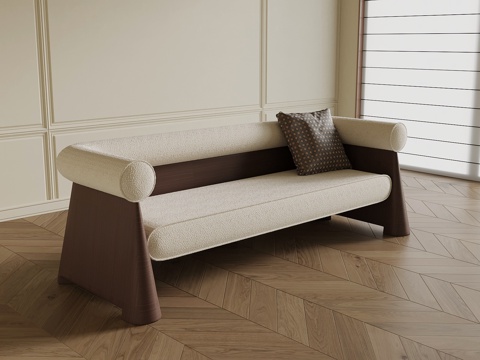  中古风沙发su模型 