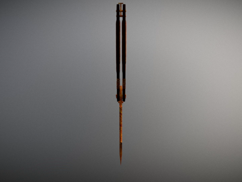  蝴蝶刀琥珀3d模型3d模型 