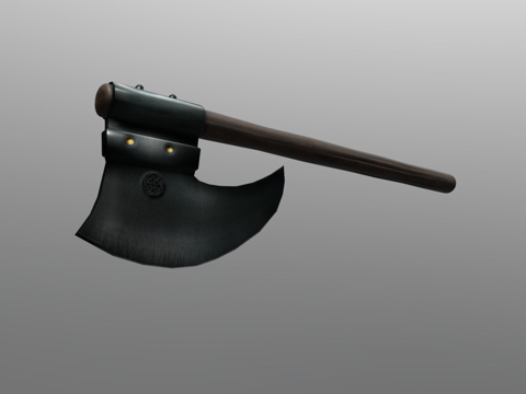  中世纪斧3d模型 