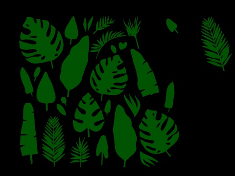  绿色的叶子 树叶 装饰3d模型 