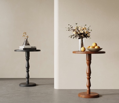  法式中古边几3d模型 