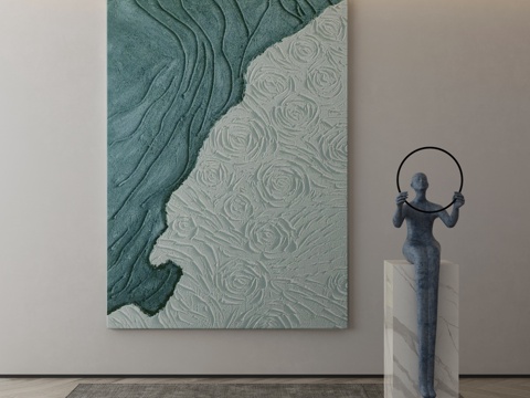  现代装饰画 挂画3d模型 