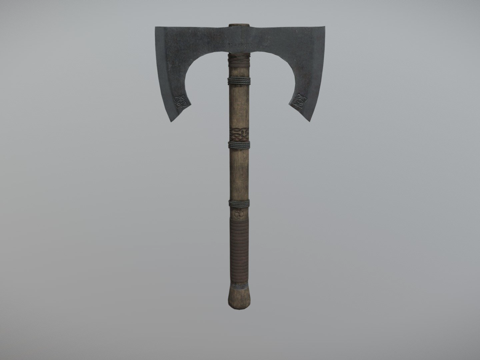 维京斧3d模型 