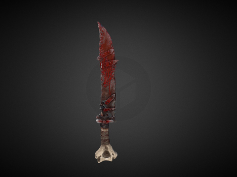  定制砍刀套装刀3d模型 