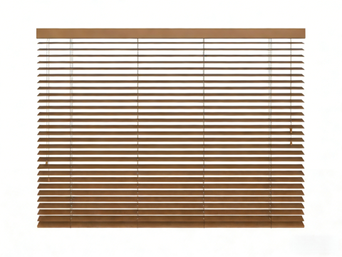  新中式窗帘 百叶帘 卷帘3d模型 