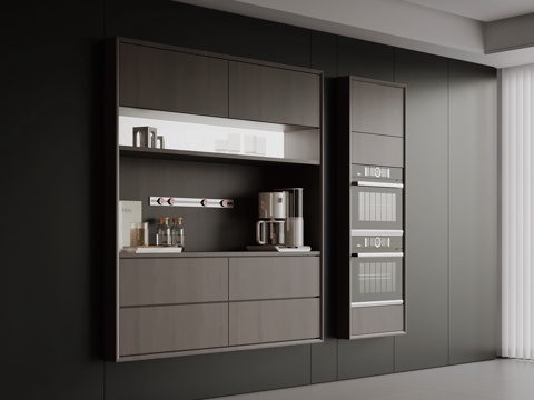  意式餐边柜 壁柜3d模型3d模型 