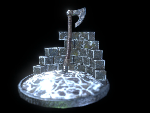  维京战斧3d模型 