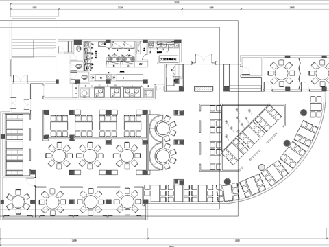 800平特色中餐厅  最新平面施工图合集cad施工图