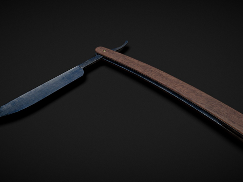  直剃刀木质版辐射迈阿密3d模型 