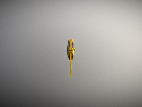  细金短剑3d模型 