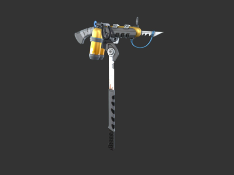  采集工具鱼叉斧3d模型 