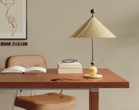  中古风台灯3d模型 