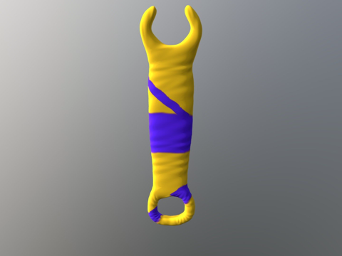  纹理化电击武器3d模型 