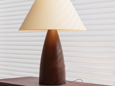  中古风台灯3d模型 