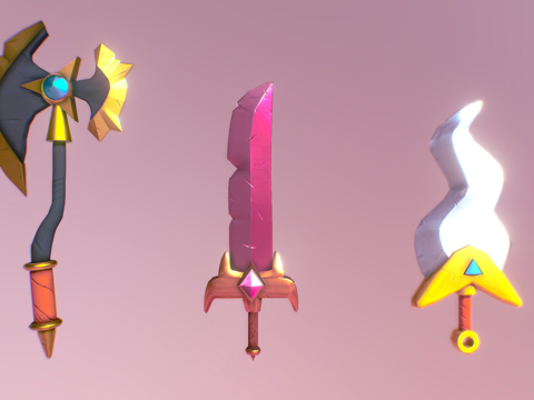  维京传说武器3d模型 