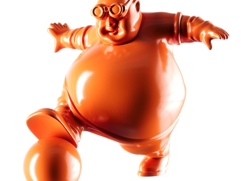  Fanta Man芬达人雕塑 引力雕塑 抽象人物雕塑 卡通人3d模型 