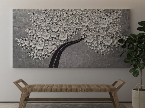  现代装饰画 挂画3d模型 