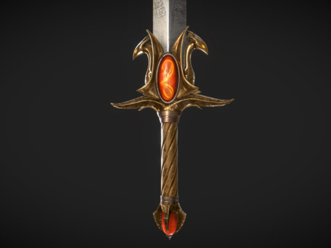  黎明之刃剑3d模型 