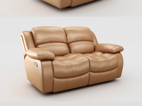  现代真皮功能沙发组合沙发3d模型 