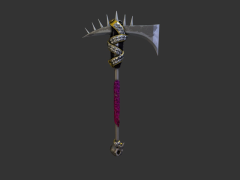  无政府斧收割工具3d模型 