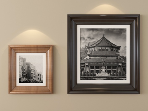  法式中古风挂画 装饰挂画3d模型 