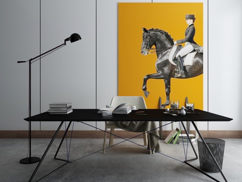  新中式茶几沙发组合3d模型 