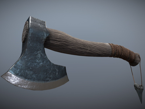  工匠手斧3d模型 