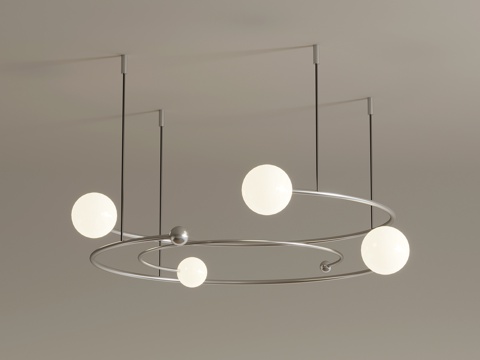  现代意式吊灯 金属吊灯3d模型 