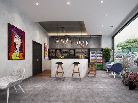  北欧花店3D模型3d模型 